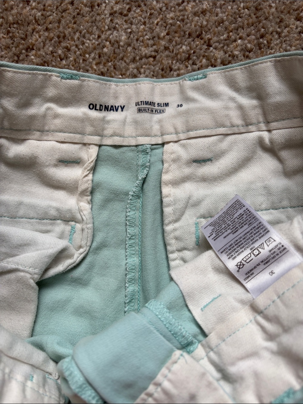Old Navy Light Mint Chino Shorts - Picture 2 of 3